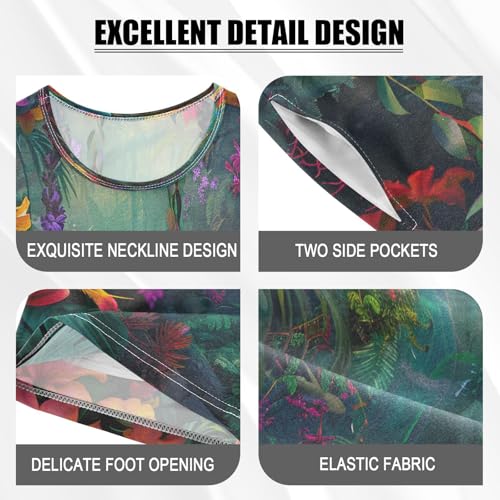 senya Short Sleeve Pajamas Sets Summer Cotton Sleepwear Parrot on Branch4