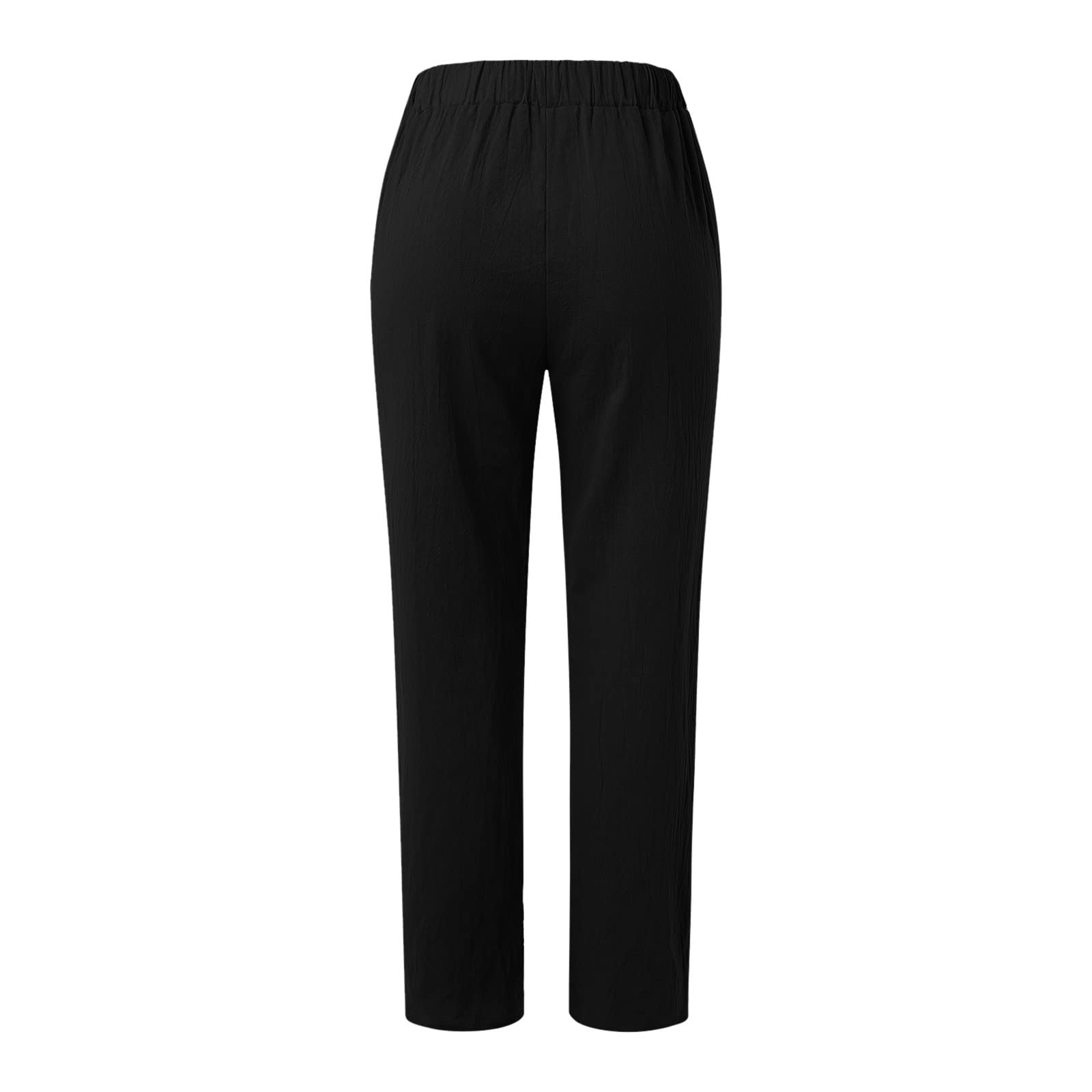 Masrin Pantaloni Estivi Da Donna, In Cotone E Lino, Lunghi, Estivi, In Lino, Con Elastico In Vita Da Trekking Da Moto Da Trekking Da Trekking Con Tasca 120806162