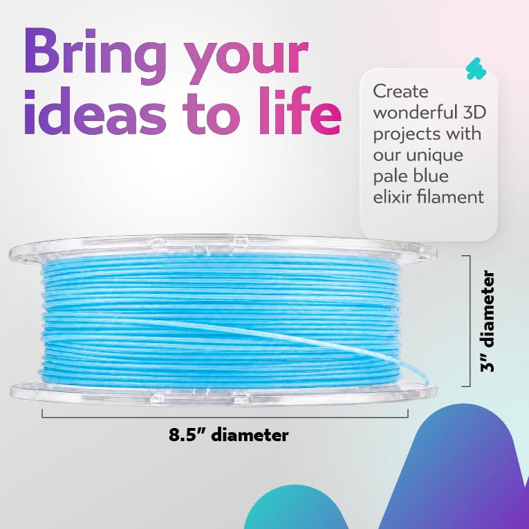 Image of Cookiecad PLA Filament Iridescent Glitter, Pale Blue Elixir, 1.75mm 1kg