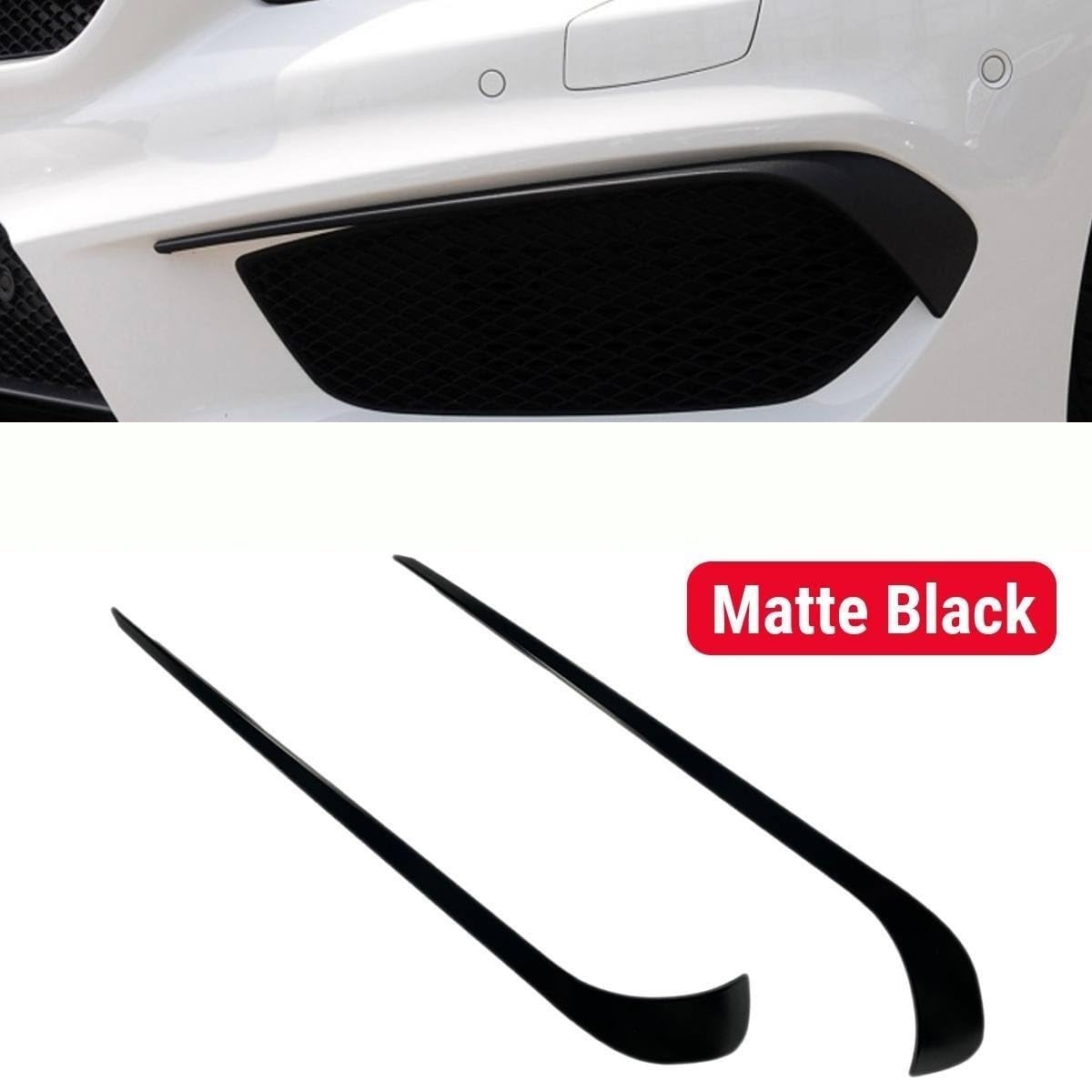 2 szt. Matowy czarny rozdzielacz lampy przeciwmgielnej przedniego zderzaka, dla Mercedes-Benz, CLA C117 CLA200 220 250 AMG 2013 2014 2015 dekoracja spoilera