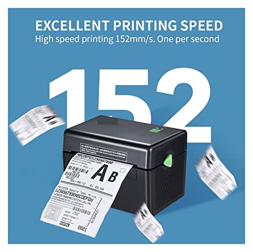 Image of 4 Inch Label Printer Portable Functional Thermal Printer Support USB Interface 152mm /s Barcode Printer Black White(DT108B White)