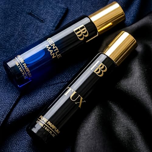 Image of Bergamot Beaute Gentleman & Tux Perfume Luxury Gift Set for Men Long Lasting Combo With Amber Musk & Leather 2 x 15 ml Travel Friendly | Perfume For Man
