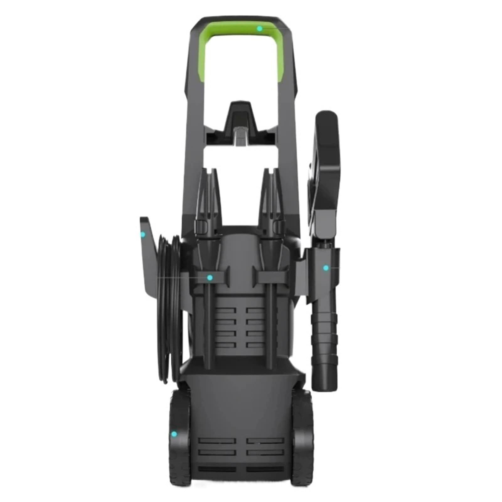 Bomba de agua de limpiaparabrisas Apto para ventanas de piso de coche, equipo de lavadora portátil multiusos con espuma, limpiador de pistola de agua Canno Power(Blue)