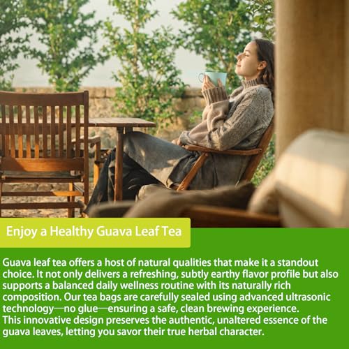 Samcci - Guava Leaves Tea Bags, 50 Teabags - Hojas De Guayaba, Premium Guava Leaf Tea - Immune Support - Digestion & Relaxation - Non-GMO - Caffeine-free