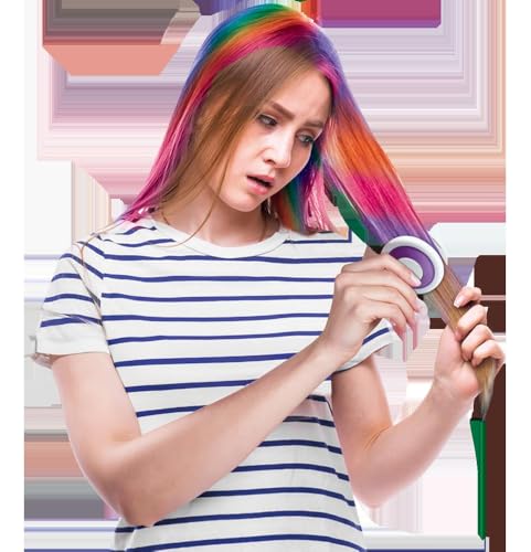 Kit Mechas Coloridas De Cabelo E Adesivos Para Unha