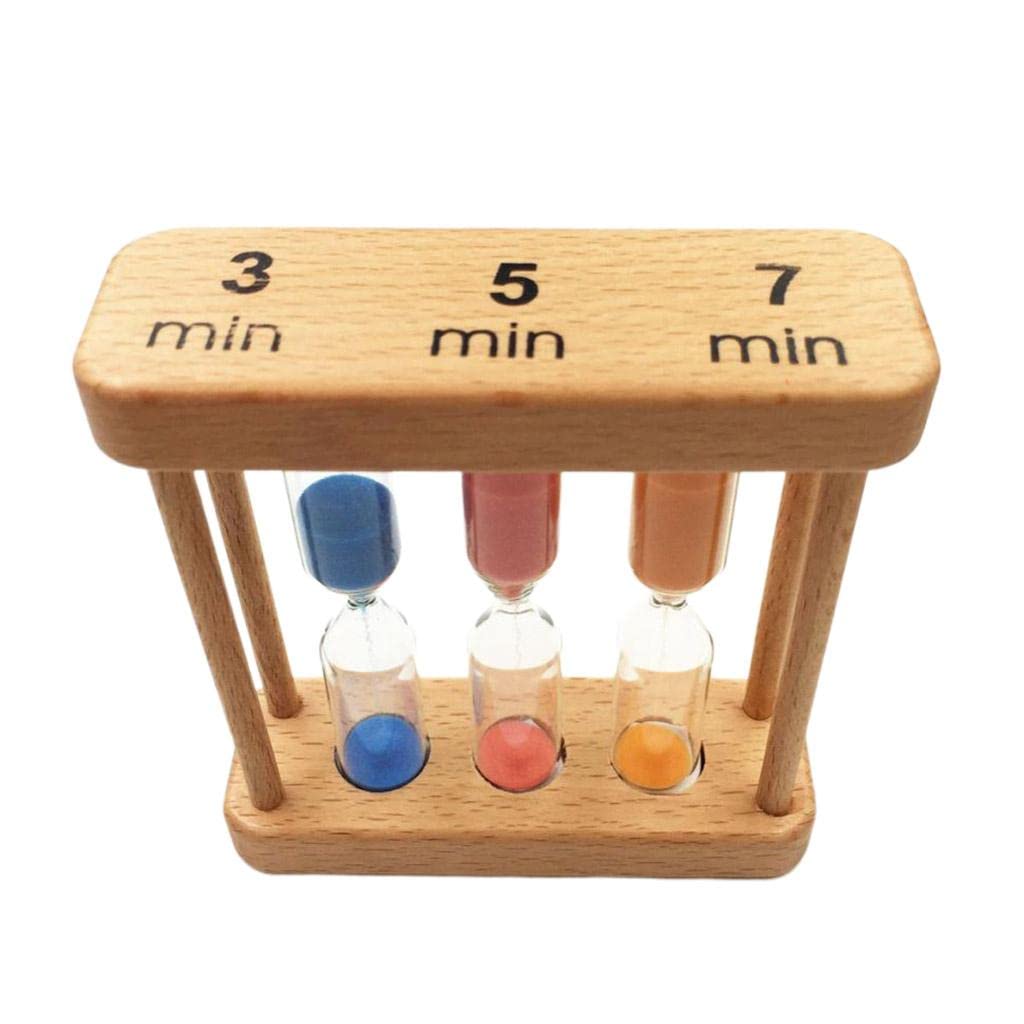 Brosse à dents pour enfants et sablier coloré en verre pour mieux jouer
