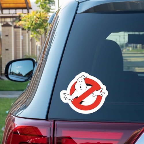 Image of Ghostbusters Logo Adhesive Vinyl Decal - Fun Ghostbusters Sticker for Car, Window, Water Bottle or Laptop