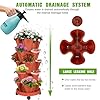 Bociks Vertical Strawberry Planter 5 Tier Stackable Tower Herb Planters Stacking Outdoor Garden Planters Pot With Tools Mover For Growing Flowers, Vegetables and Succulents #4