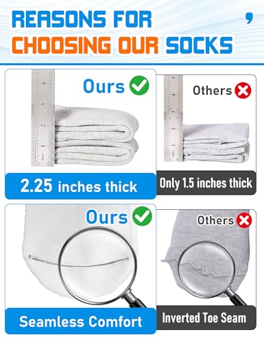 Image of Wide Diabetic Socks for Men Women, Loose Fit for Swollen Feet