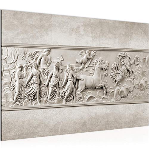 Runa Art Decoración de la pared del panel de alivio de la Antigua Roma - 60 x 40 cm Vista de impresión en lienzo Salón Apartamento - listo para colgar - 025615a