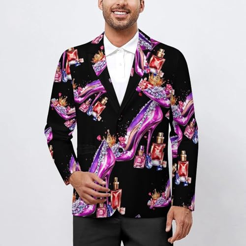 Birthday and Queen Casual Men's Blazers Two Button Lapel Suits Jacket Lightweight Sport Coats2