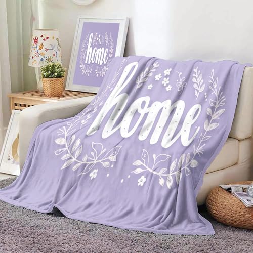Manta Polar para Sofa y Cama Color De Malva, Manta de Franela Bohemio 100% Microfibra Mantas para Sofa, Suave, Cálida y Mullida para Cuatro Estaciones, Color de malva-130x150cm