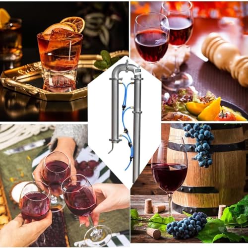 2 Inch Distilling Equipment, Tubular Distillation Tower Copper Mesh Brewing Equipment Distiller, Stainless Steel Still Reflux Column For The Brewing Of A Variety Of Wines