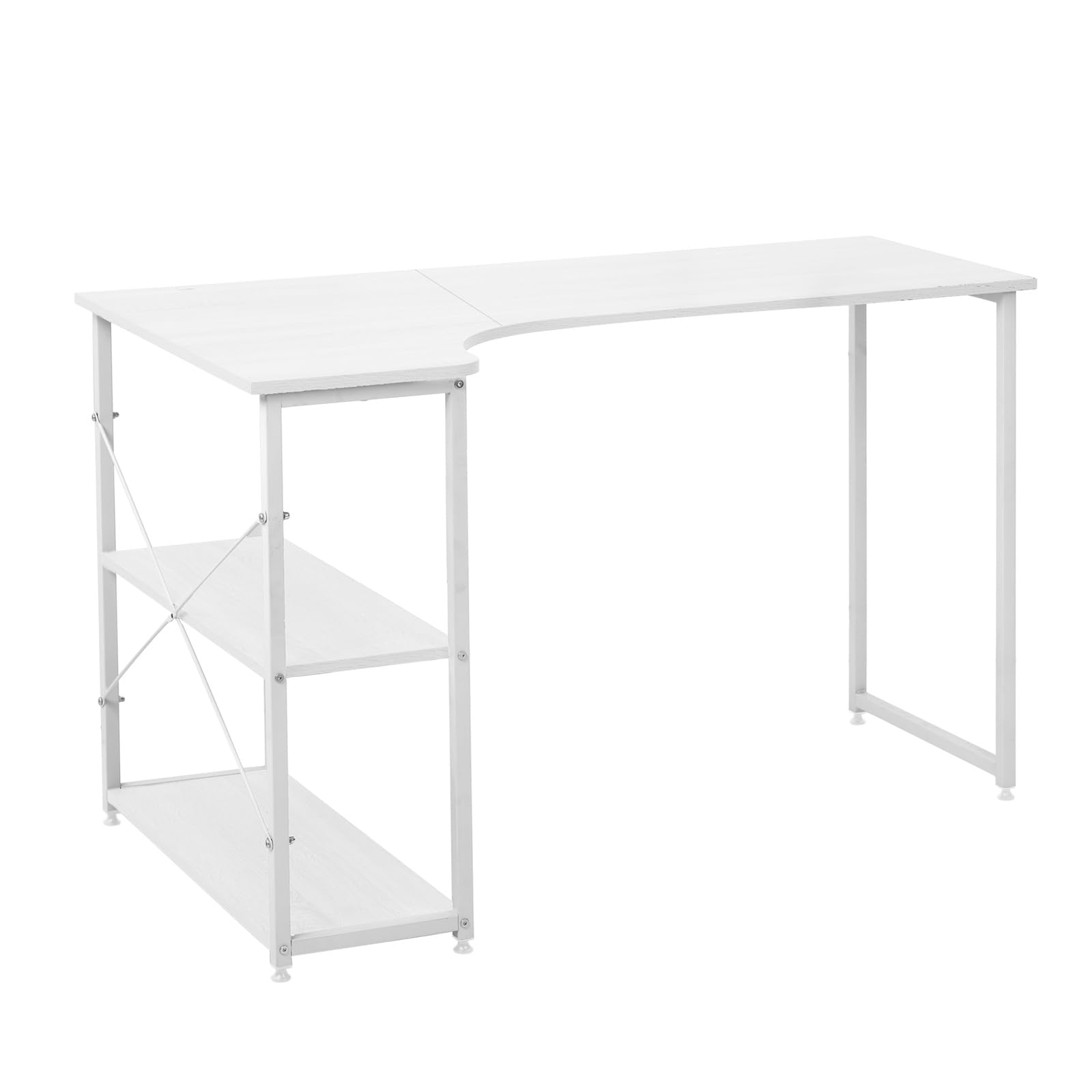 ラック付デスク 机 パソコン机 ワークデスク 勉強机 120cm×55cm Amazon | L字デスク パソコンデスク 机 pcデスク 幅120cm*奥行き