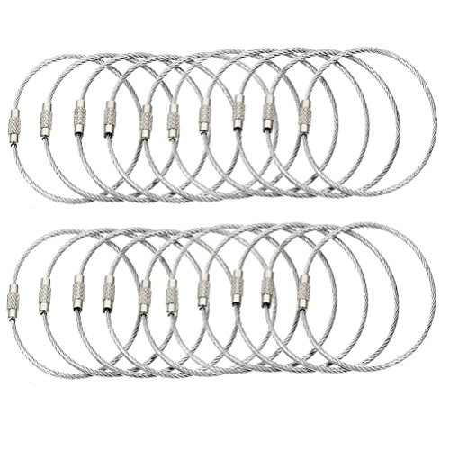 CSTOM 20x Acero Llavero for Etiquetas de Equipaje Llaves