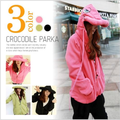 Amazon Co Jp ワニパーカー クロコダエルパーカー 裏起毛 ワンピ ルームウェア 部屋着 大きいサイズ Mサイズ Lサイズ 楽ちん コンビニ 散歩 ゆるカジ セレブ ブロガー 休日 カジュアル系 フード付 パーカー ワンピース レディース 長袖 服 ファッション小物