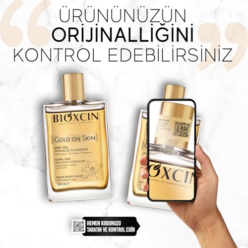 Bioxcin Gold On Skin Kuru Yağ – Yasemin, Manolya, Hanımeli, Kalendula ve Hindistan Cevizi Yağları İç
