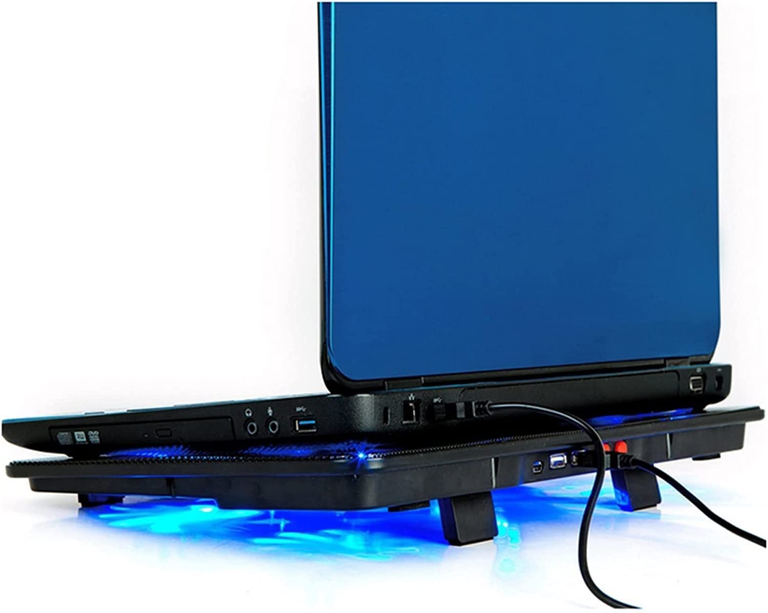 Podstawka Chłodząca Stabilny 5 Wentylator 2 USB Chłodziarka Do Laptopa Podstawka Chłodząca Podstawa LED Notebook Cooler Stojak Na Cichy Biurko