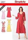 Simplicity Sewing Pattern 3827 Miss/Plus Size Dresses, AA (10-12-14-16-18)