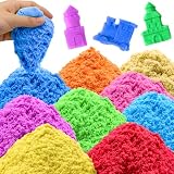 Whkvnng Play Sand for Kids,6.8lbs of 10 Colored Magic Sands,Colorful Sensory Sand Kit,Sand Art Kits for Boy Girl Kids,Party Gifts
