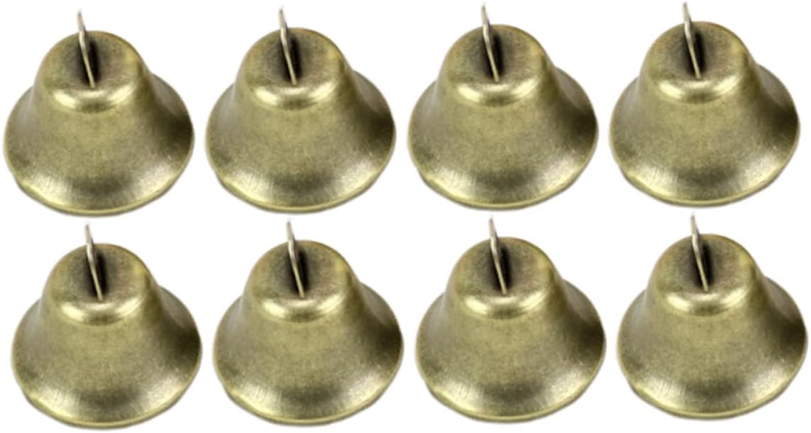 ULDIGI 35pcs Retro Horn Bell Pendants Vintage Christmas Decorations Mini Bells Crafts for Home Office School Party Decorations