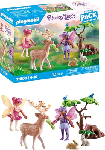 PLAYMOBIL | Fairies | Feen mit süßen Waldtieren | Märchenspielzeug | Spielzeug für Kinder ab 4 Jahren | 71800