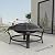 30 inch Steel Fire Pit Set, Wood Burning Pit - Includes Screen, Cover and Log Poker - Great for Outdoor and Patio, 30" Round Crossweave Firepit