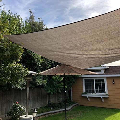Abrotain Shade Sail Sun Shade Cloth 6'6"X6'6" Rectangle Outdoor Canopy Outside Sunshade Awning Cover Privacy Screen Net Uv Block For Patio Pergola Gazebo Porch Backyard Lawn Garden Outdoor Activities #TOP6