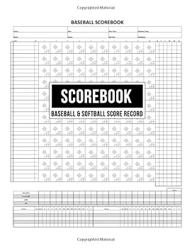 Paperback Scorebook Baseball & Softball Score Record: 100 Scoring Sheets For Baseball and Softball Games Plus Note Pages (Score Sheet) Book