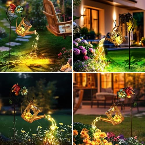 Arrosoir Solaire Décoratif à Oiseaux Cadeau Idéal pour Jardinier