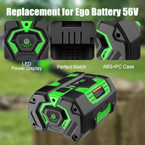 Image of TOMAPEX 56V 10Ah Upgraded Battery Replacement for EGO 56V Lawn Mower,10000mAh Rechargeable Power Tool Battery Compatible with EGO 56V BA2800 /BA4200 /BA1400 Series