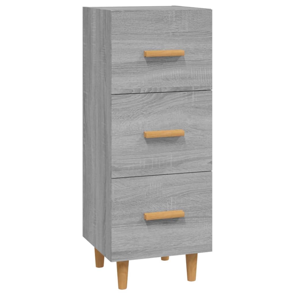 vidaXL Buffet Armoire de Rangement Organisateur de Maison Meuble de Rangement Armoire de Salon Sonoma Gris 34,5x34x90 cm Bois d'Ingénierie