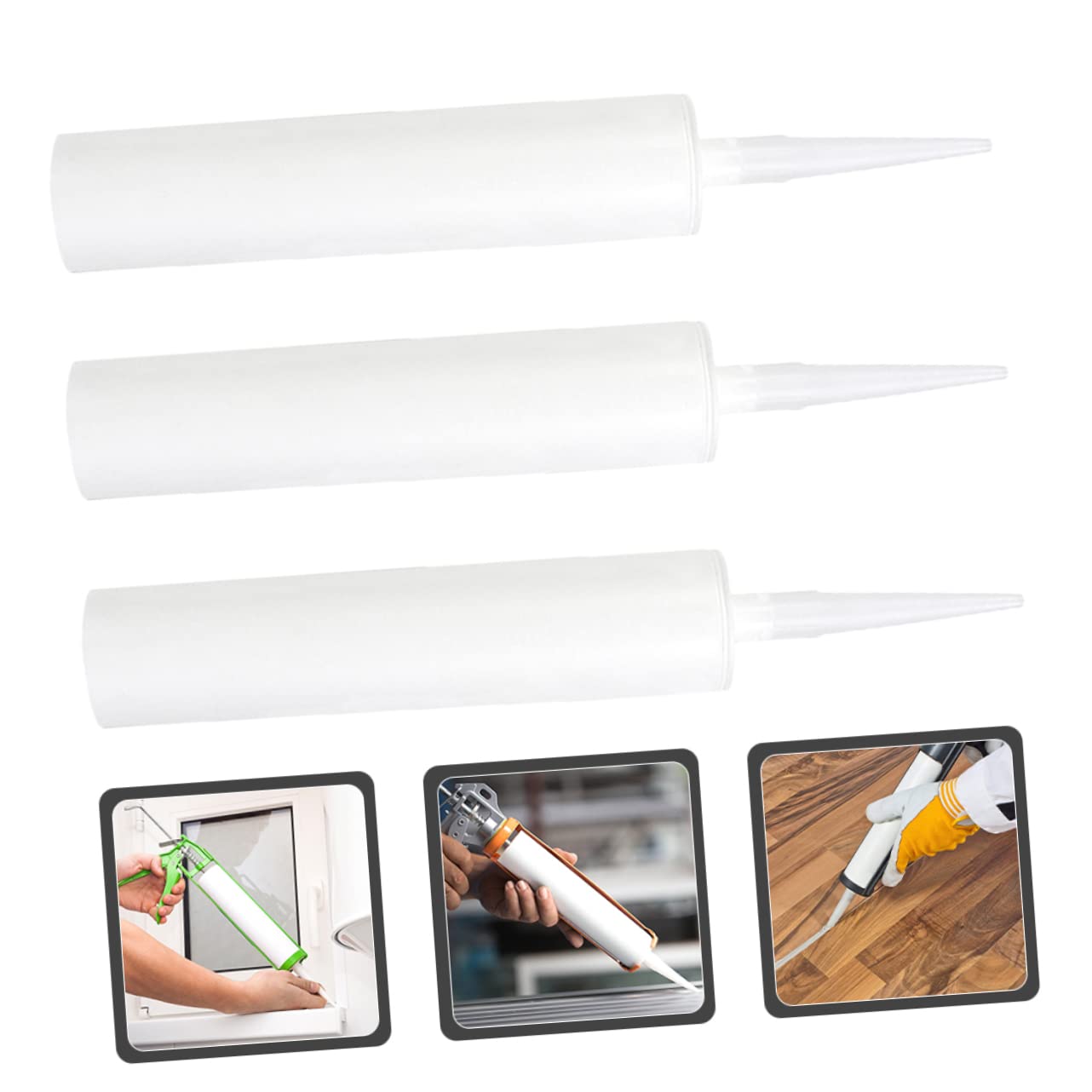 3Pcs Fillable Caulking Sealant Tubes Reusable Empty Caulk Tubes for Repairs Ideal for Sealing Cracks in Kitchen and Bathroom - Image 4