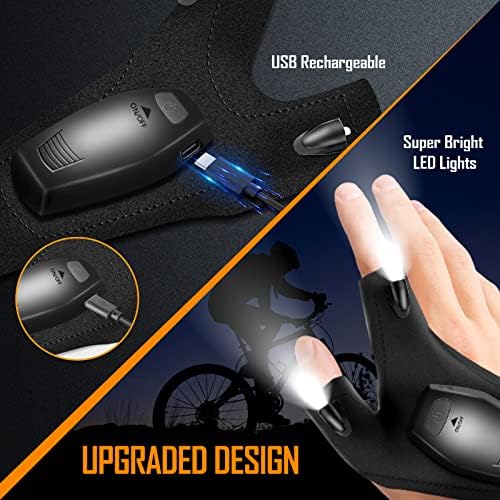 Gifts for Men Valentines, LED Gloves Fishing Accessories, Flashlight Gloves with Light, Mens Gifts for Dad, Valentines Birthday Gifts for Him, Presents for Men, Gadgets for Men, Gifts For Fathers Day