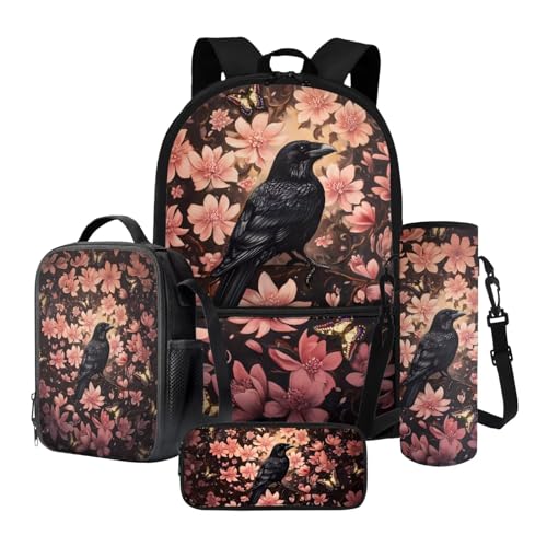 Xoenoiee Crow Peony Floral Pink Pattern 17