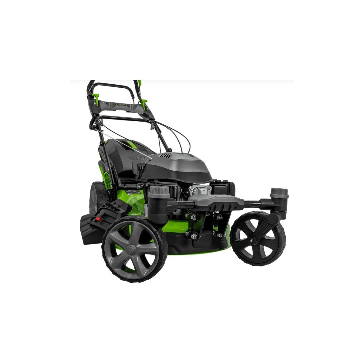 VITO - Cortacésped térmico de gasolina profesional 6,5 CV 196 cm³ - Ruedas delanteras giratorias 508 mm 6 alturas (25-75 mm) Mulching Eyección Lateral/Trasera Superficie 2000 m²