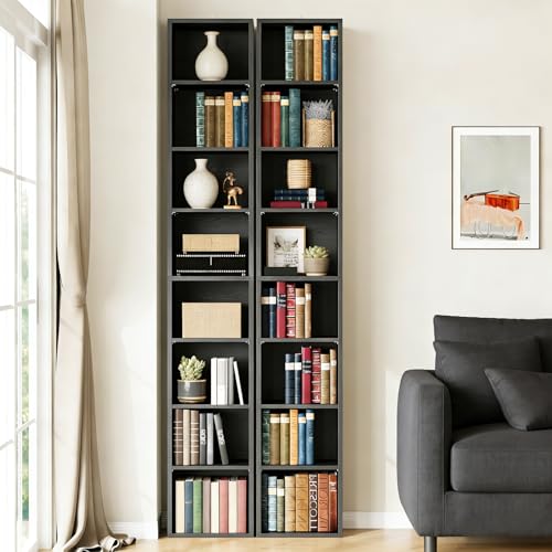 La mejor comparación de Librero Armable para comprar hoy. 48 8 Capa Librero Organizador, 180CM Alto Librero Minimalista, Mueble Libreros de Madera, Antivuelco y Seguro, Ahorra Espacio, Estante Organizador Estrecho para...