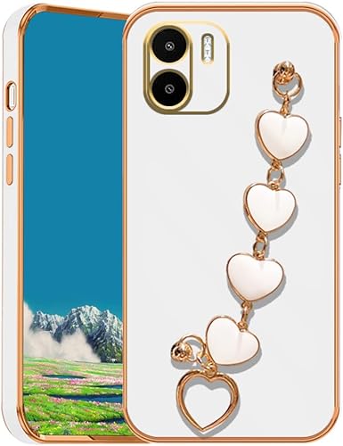 Jancyu Funda de silicona compatible con Redmi A1, a prueba de golpes, para Xiaomi Redmi A1 con correa, accesorios de protección, bonita funda para