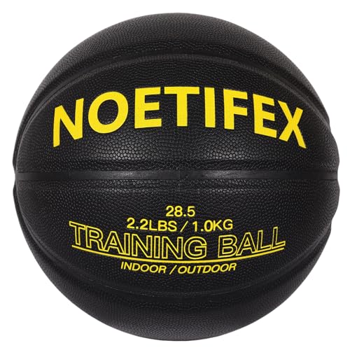Noetifex Weighted Heavy Basketball 3LBS/2.2LBS 29.5/28.7 Training Equipment for Indoor & Outdoor Improve Dribbling Passing Handling & Rebounding Skills Weighted Training Basketball (Deflated)