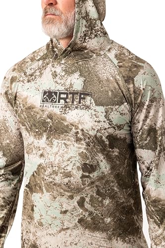 Realtree Men's Camo Sun Hooded Shirts, Lightweight, Breathable for Fishing, Hiking and Outdoors3