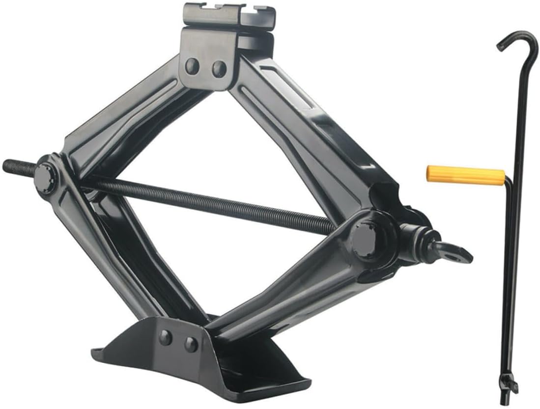 Cabilock 5 Ton Hand Cranking Car Jack Scissor Lift Tire Repair Tool Portable Auto Repair Equipment for Vehicle Maintenance and Emergency Use Random Color