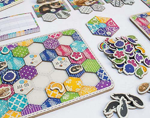 Image of Calico | A Puzzly Tile-Laying Board Game of Quilts and Cats | Great for Adults and Kids | Includes a Family Variant for Easy Play | 1-4 Players