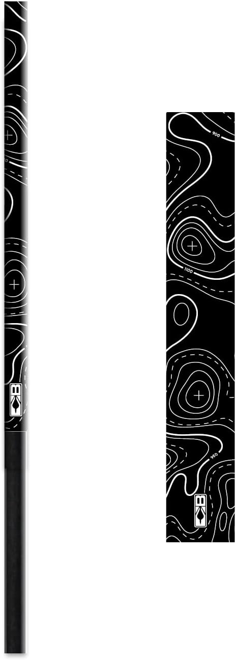 7" Topographical Arrow Wraps, X-Small, Black Reflective