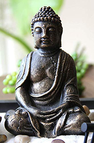 Royal Brands’ Zen Garden With Buddha, Rake, Tea Light Candle And Incense Holder – Peace And Tranquility (14.5"X5"X7") #TOP3