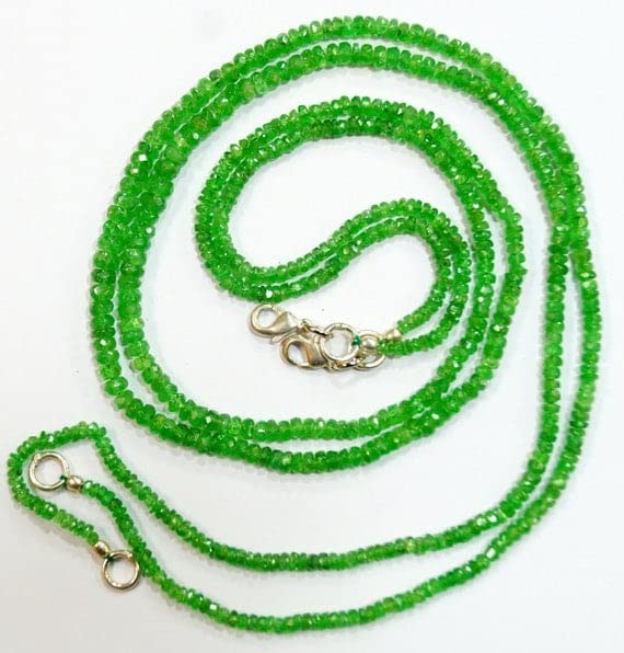 Collier grenat vert naturel LKBEADS le bijou bohème chic en perles facettées