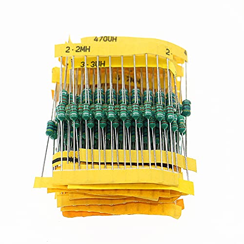 image for Cermant 200PCS 20Values Inductor 1uH - 4.7mH Color Ring Inductor 1/2 W