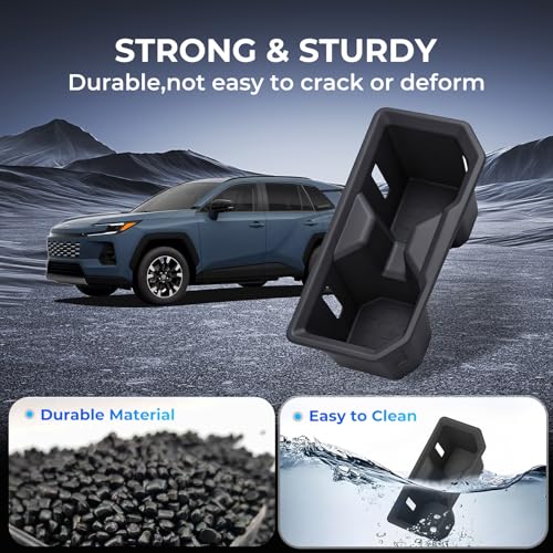 Image of Cup Holder Inserts for Toyota RAV4 2026, Interior Accessories Center Console Cup Holders Covers Protector for 2026 RAV 4, Black