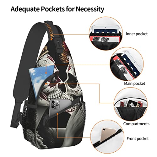Mochila urbana crossbody casual unisex 7.2x3.5x15.3 in miniatura 3