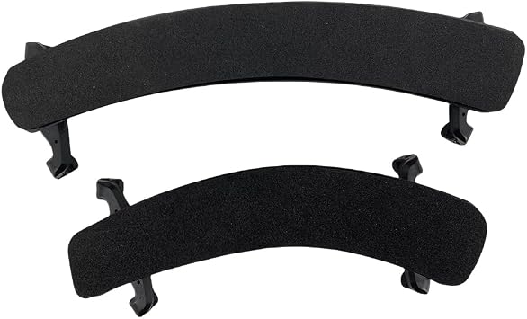 2x Violin Shoulder Rest for 4/4 3/4 Collapsible Adjustable Feet Elastic sponge pad Violin Parts Accessories Black
