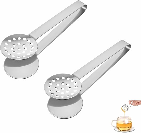 HUIHAOEU pinzas exprimidoras para té, 2 piezas